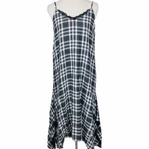 Black and White Plaid Slip Dress | Zara Dress | Midi Dress